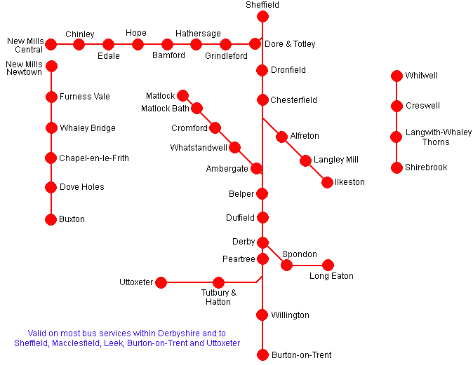 Derbyshire Wayfarer route map
