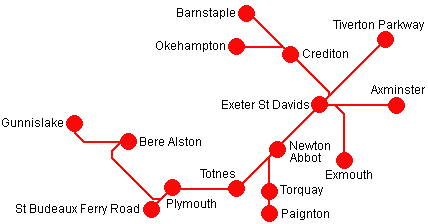 Devon Day Ranger route map