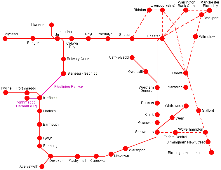 Ffestiniog Round Robin route map