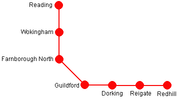 North Downs Day Ranger route map