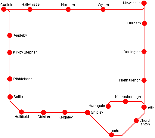 North East Round Robin route map