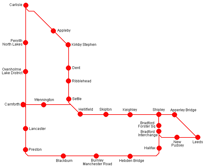 North West Round Robin route map