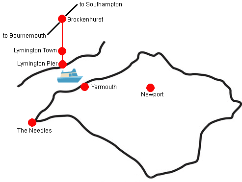 West Wight Wanderer Ranger route map