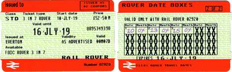 Freedom of Devon and Cornwall Rover Ticket