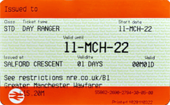 Greater Manchester Wayfarer ticket