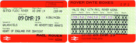 Heart of England Rover ticket