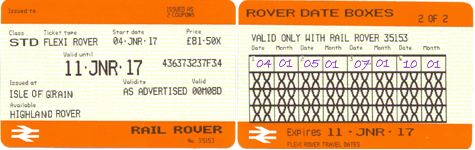 Highland Rover Ticket
