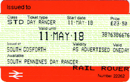 South Pennines Day Ranger ticket